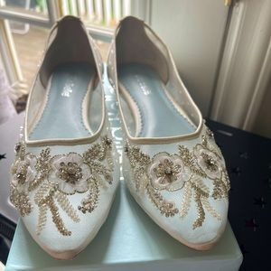 Bella Belle Transparent Cinderella Flats with Blue Sole